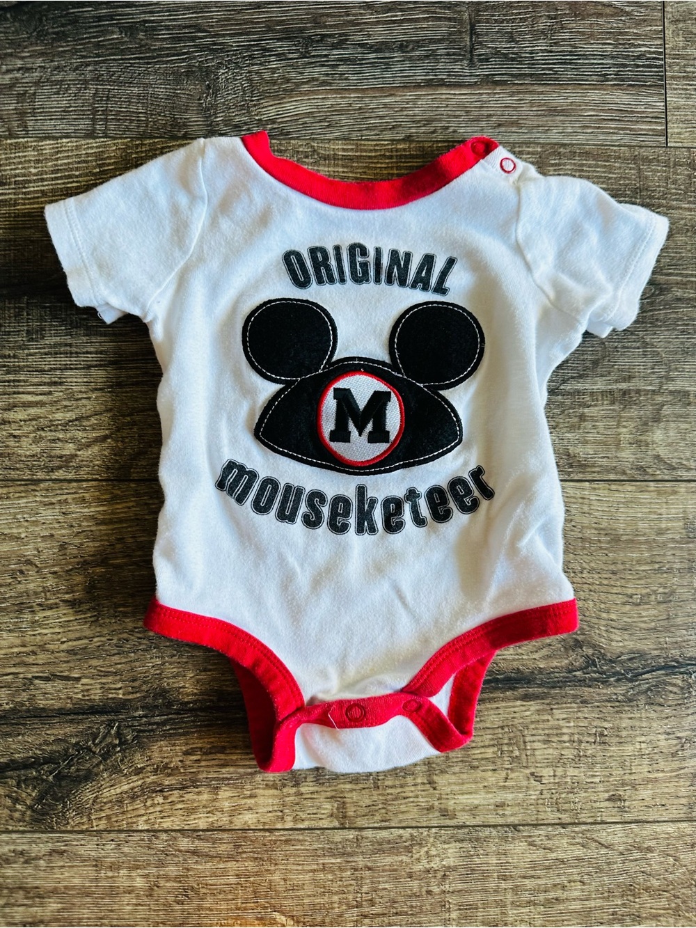RARE Disney Baby Original Mickey Mouse Mouseketeer 18 M One-Piece Bodysuit